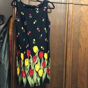 Beautiful Tulip trimmed dress